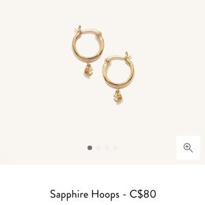 mejuri sapphire hoops